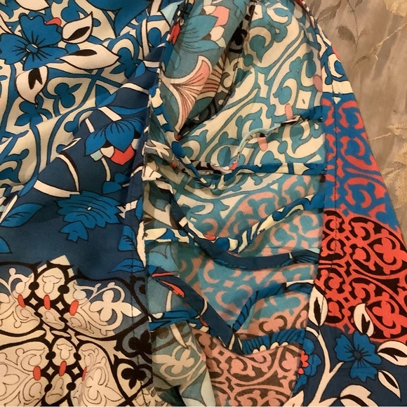 Johnny Was Blue Bondi Long Sleeve Top With Lace Trim, Size 2X. - Picture 7 of 15